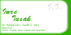 imre tusak business card